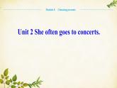 外研版英语七年级上册 Module 8Choosing presents Unit 2She often goes to concerts课件