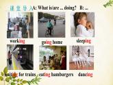 外研版英語七年級上冊 Module 9 People and places Unit2They'rewaiting for buses or trains課件