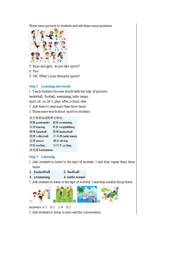 外研版英语七年级上册 Starter Module 4 Unit 3教案02