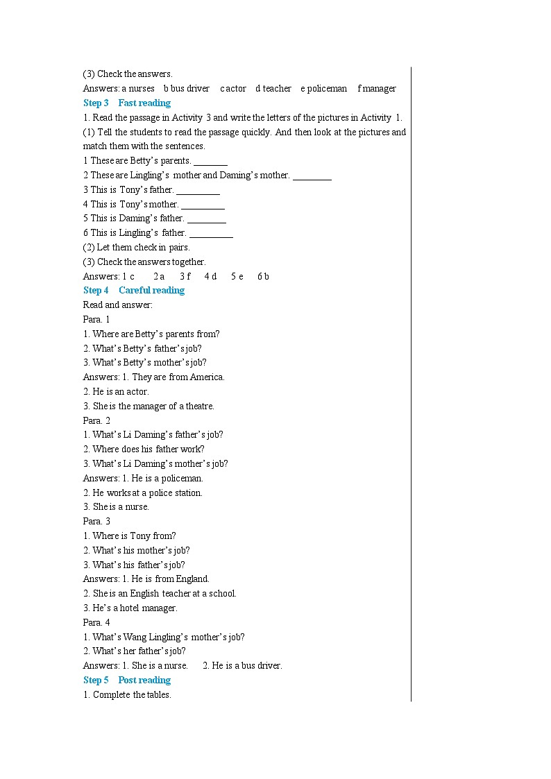外研版英语七年级上册 Module 2 Unit 2教案03
