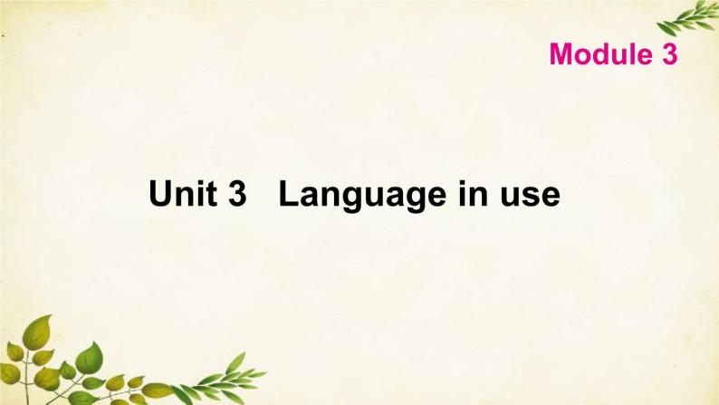 外研版英语七年级上册 Unit 3 Language in use Module3课件01