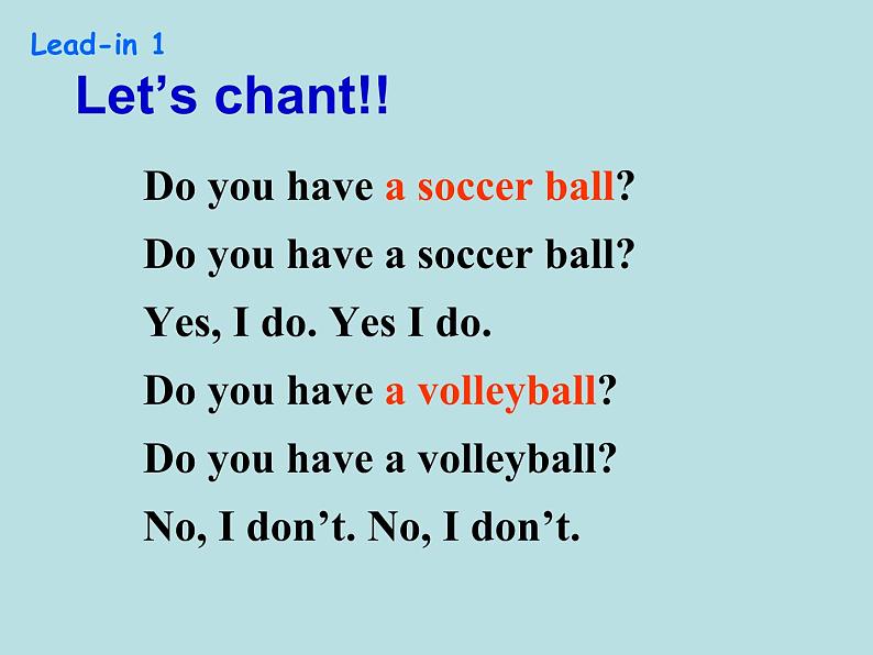 人教新目标版英语七年级上册 Unit 5 Do you have a soccer ball-Section A2课件第4页