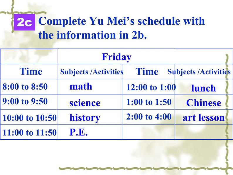 人教新目标版英语七年级上册 Unit 9 My favorite subject is science-Section B-2课件06