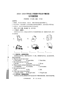 广西壮族自治区百色市田阳区2023-2024学年九年级上学期11月期中英语试题