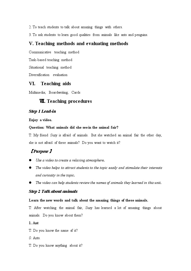 译林版英语七年级下册 Unit 5 Amazing things_ntegrated skills(1) 教案02