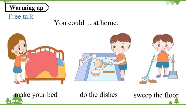 人教新目标版英语八年级下册Unit3 Could you please clean your room（Grammar Focus-4c）课件03