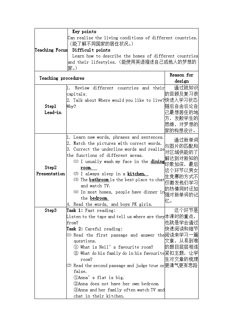 译林版英语七年级下册 Unit 1 Dream homes梦想的家 教案02