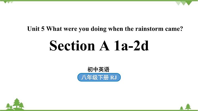 人教新目标版英语八年级下册Unit5 What were you doing when the rainstorm came（SectionA1a-2d）课件第1页