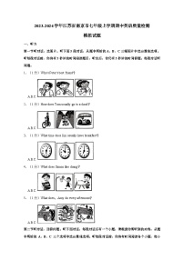 2023-2024学年江苏省南京市七年级上学期期中英语质量检测模拟试题（含解析）