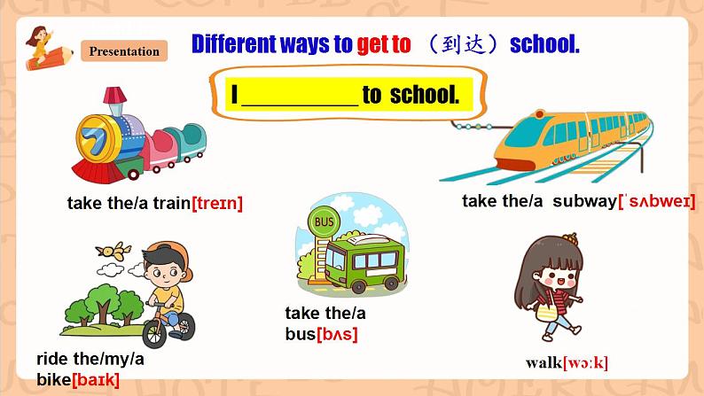 人教新目标版英语七下Unit3《 How do you get to school ？》 SectionA (1a-2d )课件第6页