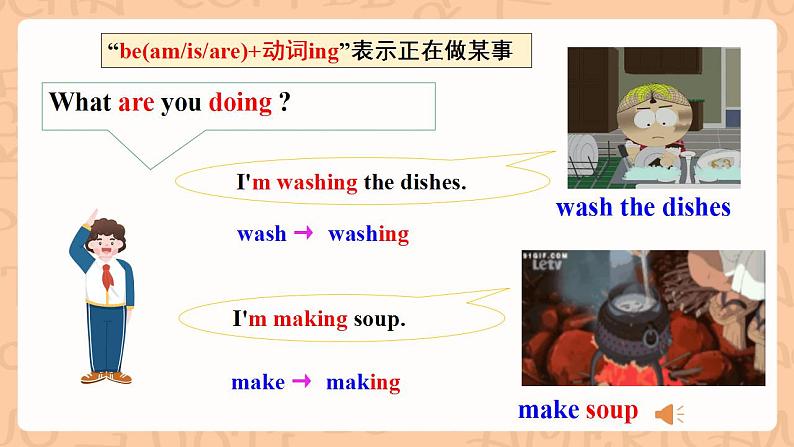 人教新目标版英语七下Unit 6《I’m watching TV.》  SectionA 1a-2c课件+素材包07