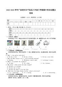 2022-2023学年广西贺州市平桂县八年级下学期期中英语试题及答案