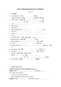 初中英语人教新目标 (Go for it) 版九年级全册Unit 2 I think that mooncakes are delicious!Section A导学案及答案