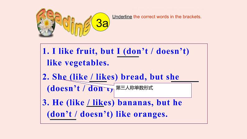 人教新目标Go For It七年级英语上册 Unit6 Do you like bananas SectionA Grammar Focus - 3c   英语课件第5页