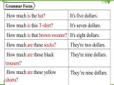 人教新目标版英语七年级上册 Unit 7 How much are these socksSection A Grammar Focus-3c课件