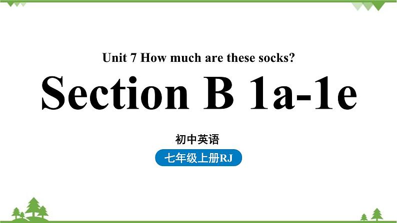 人教新目标版英语七年级上册 Unit 7 How much are these socks （Section B1a-1e）（课件+音频）01