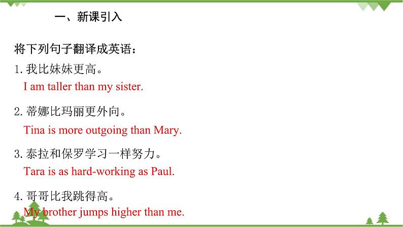 人教新目标英语八年级上册Unit 3 I'm more outgoing than my sister Grammar课件02