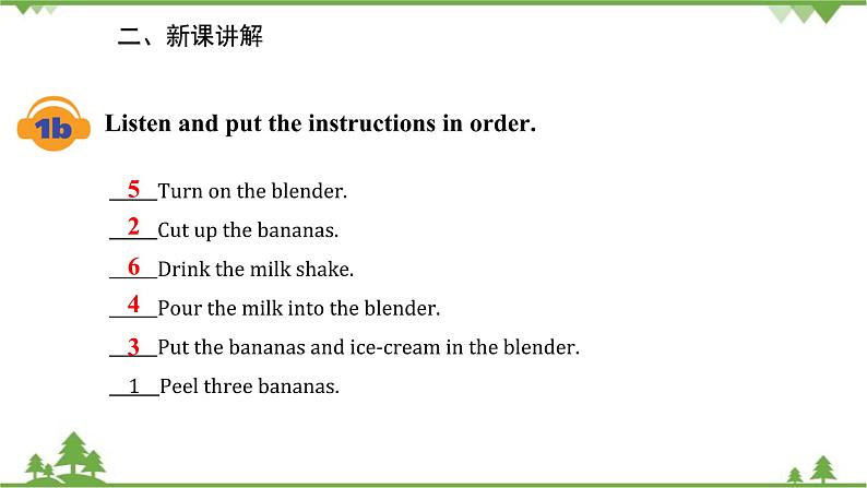 人教新目标英语八年级上册Unit 8 How do you make a banana milk shake Section A (1a-2d)课件第4页