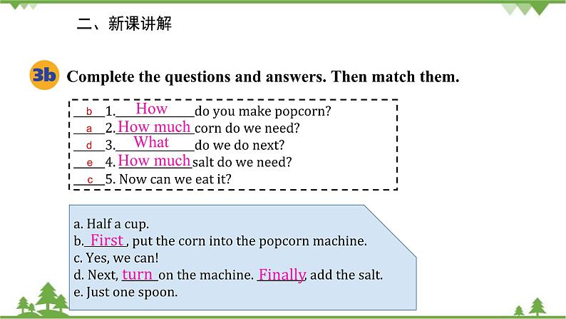 人教新目标英语八年级上册Unit 8 How do you make a banana milk shake Section A (Grammar Focus-3c)课件第7页