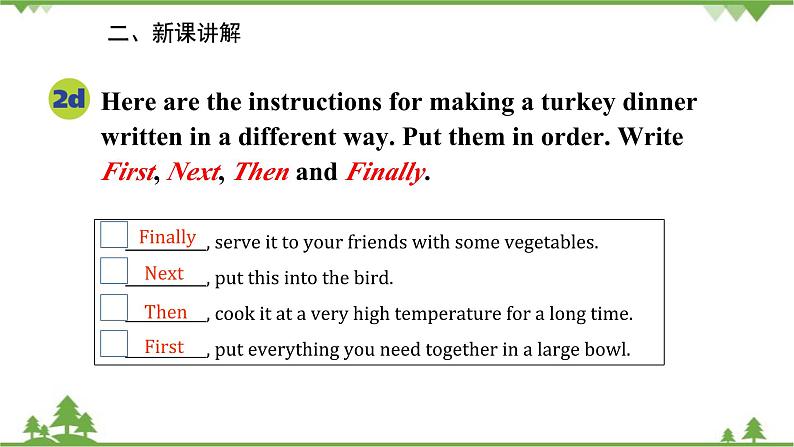 人教新目标英语八年级上册Unit 8 How do you make a banana milk shake Section B (2a-2e)课件第6页