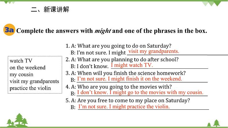 人教新目标英语八年级上册Unit 9 Can you come to my party  Section A (Grammar Focus-3c)课件第4页