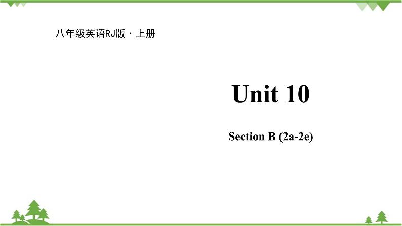 人教新目标英语八年级上册Unit 10 If you go to the party，you'll have a great time  Section B (2a-2e)课件01