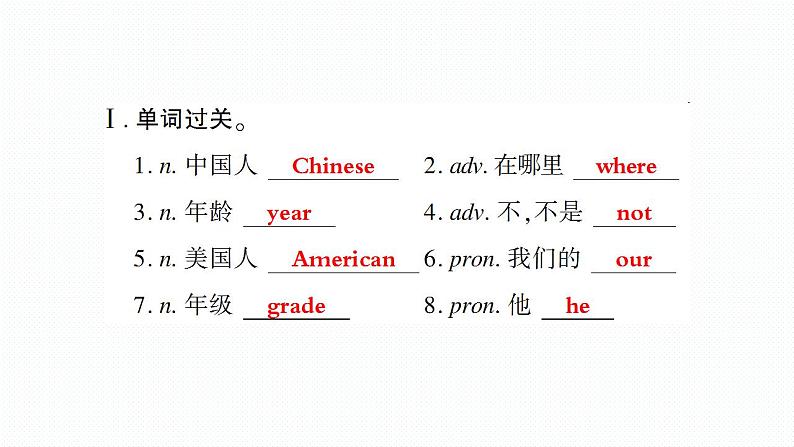 外研版英语七年级上册 Module 1 My classmates Unit 3 课件第3页