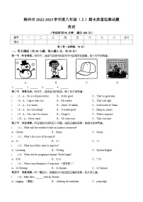 广西柳州市2022-2023学年八年级上学期期末质量监测英语试题