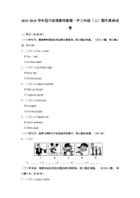 四川省成都市新都一中2023-2024学年八年级上学期期中英语试卷+