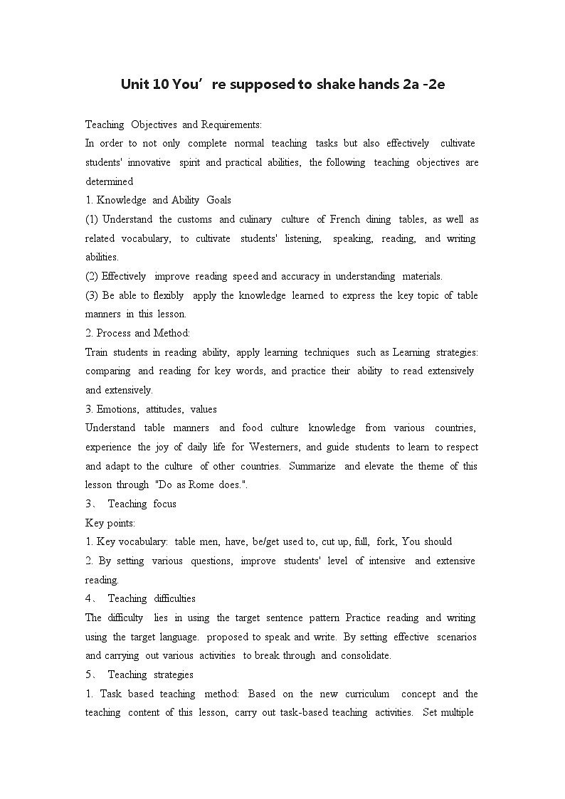 Unit 10 Section B Reading教案 人教版九年级英语全册第1页