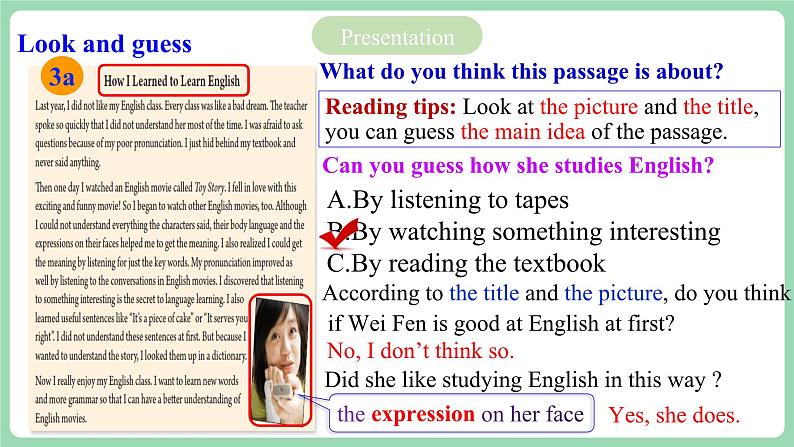 人教版新目标英语九年级 Unit1 SectionA 3a-3c 课件+精讲精练+素材08