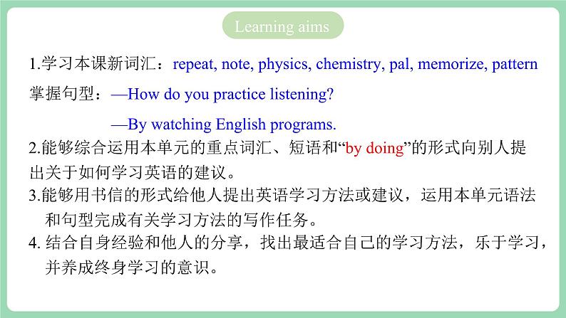 人教版新目标英语九年级 Unit1 SectionB 3a-Self check 课件+精讲精练02