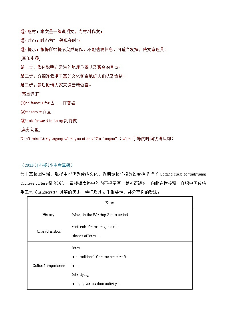 专题10 书面表达-2023年中考英语真题分项汇编（江苏专用）02