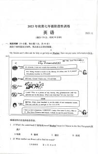 河南省南阳市镇平县2023-2024学年七年级上学期12月月考英语试题