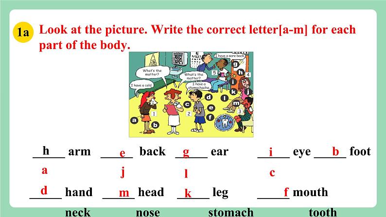 【公开课】人教新目标版八下Unit 1《What’s the matter》 SectionA (1a-2c ) 课件+素材包08