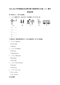 2023-2024学年海南省北京师大海口附属学校八年级上学期期中英语试卷（含答案）