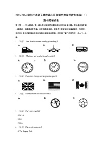 2023-2024学年江苏省无锡市惠山区省锡中实验学校九年级上学期期中英语试卷（含答案）