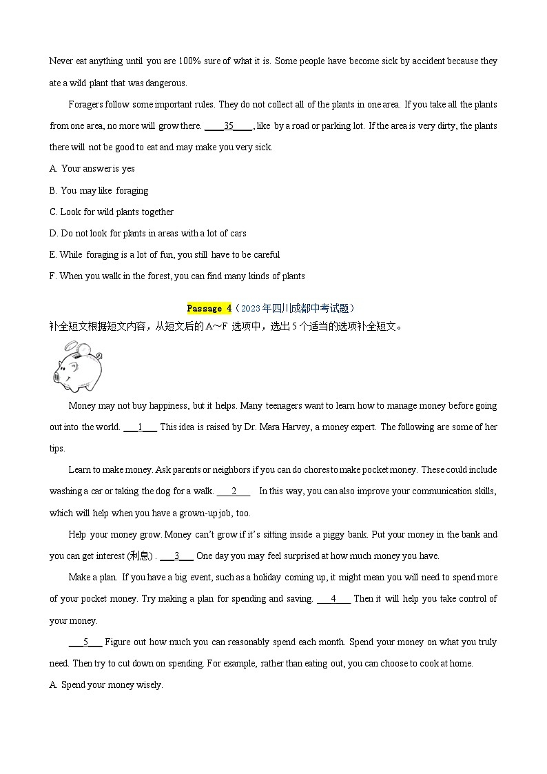 专题15：阅读还原精练【考题预测】-2023-2024学年九年级英语上学期期末考点全预测（人教版）03