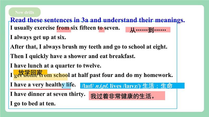 【公开课】人教新目标版英语七下Unit2 《What time do you go to school？》SectionB 3a-selfcheck 课件+素材07