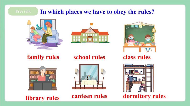 【公开课】人教新目标版英语七下 Unit 4 《Don’t eat in class.》 SectionA 1a-2c 课件+素材包04