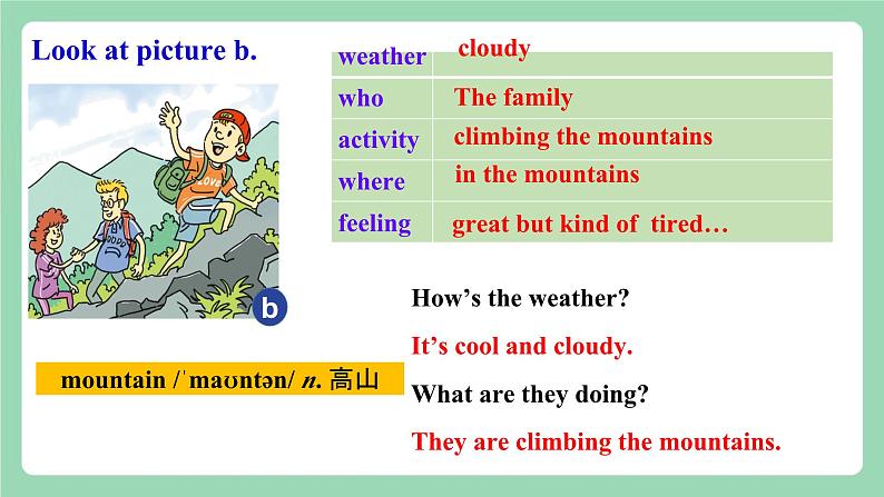 人教新目标版英语七下Unit 7《 It’s raining. 》 SectionB(2a-2c)  课件第7页