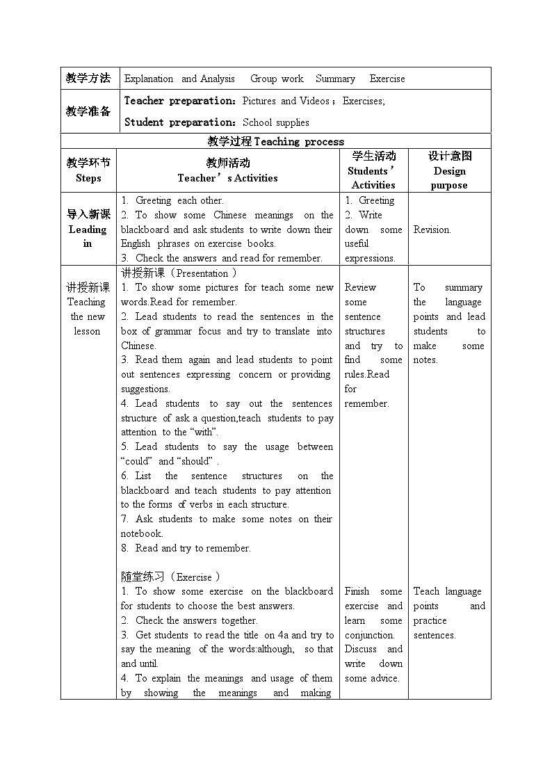 【核心素养目标】人教版初中英语九年级全册Unit4  Why don't you talk to your parents？ Section A Grammar Focus-4c教案第2页