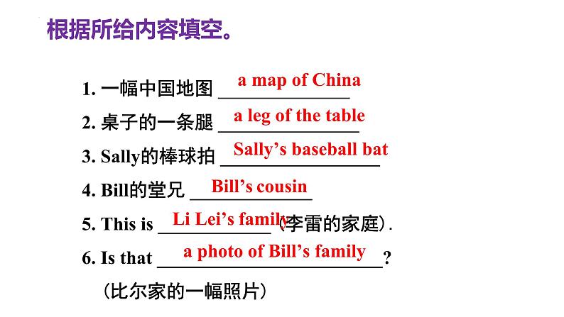 人教版英语七年级上册Unit8单元复习课件第7页