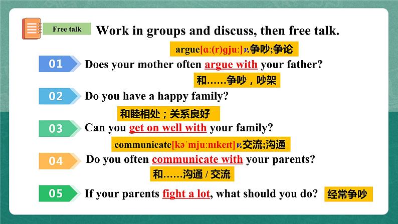 人教新目标八下英语 Unit 4《 Why don't you talk to your parents》Section A 3a-3c 同步课件+音视频06