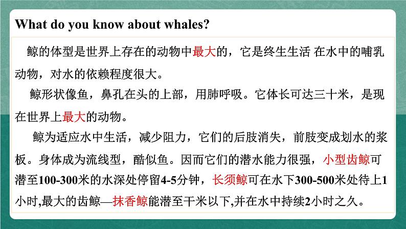 人教新目标八下英语 Unit 7 《What's the highest mountain in the world》Section B 3a-self check 同步课件+视频05