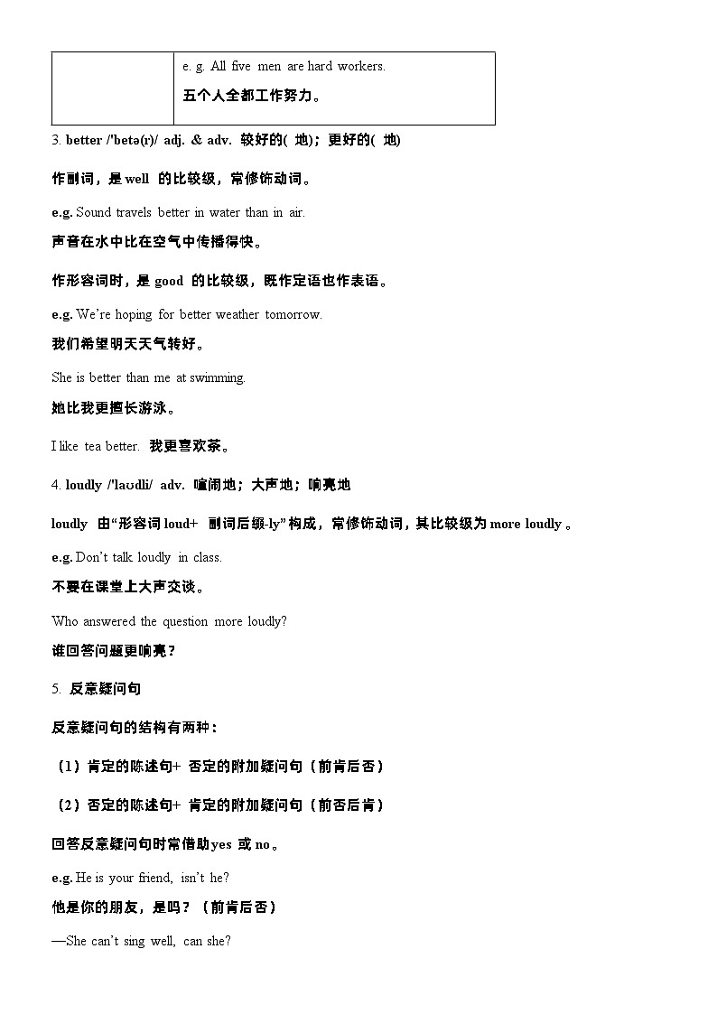 Unit 3 Section A 知识点总结 人教版英语八年级上册02