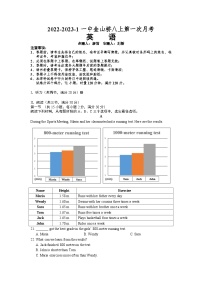 【精品同步练习】2022-2023湖南省长沙市一中金山桥八上第一次月考英语练习试卷（知识梳理+含答案）