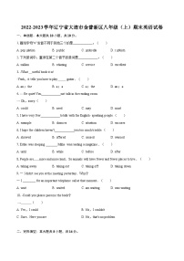 2022-2023学年辽宁省大连市金普新区八年级（上）期末英语试卷（含详细答案解析）