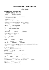 黑龙江省绥化地区2022-2023学年九年级上学期期末测试英语试题