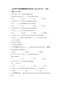 山东省2024年中考英语模拟题分类汇编（2021-2023年）--动词